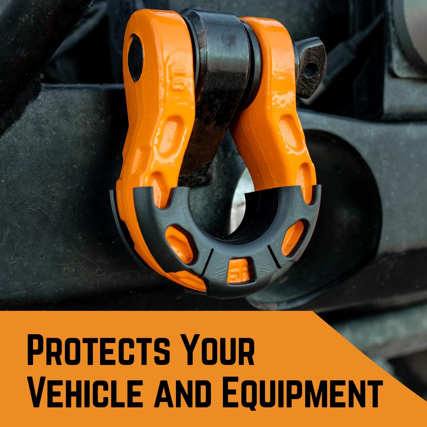 GearAmerica Mega Shackles Green (2PK) + Mega Shackles Isolators (2PK)