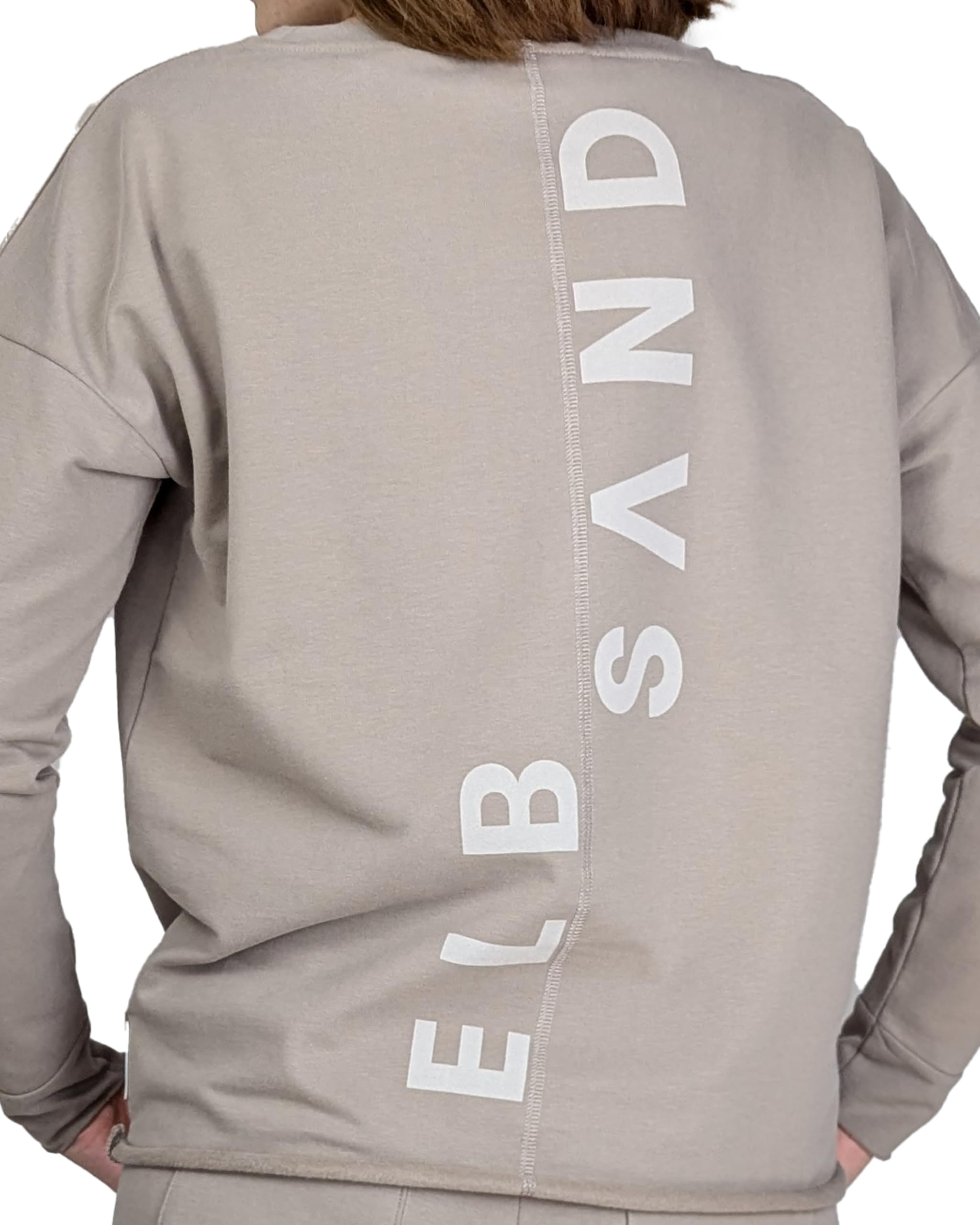 Elbsand Briane Damen Jogginganzug - 2-teiliges Set aus Pflegeleichter Baumwolle, Inkl. Jogginghose & Sweater, Lockere Passform, Ideal für Freizeit, leichtem Sport und Homewear