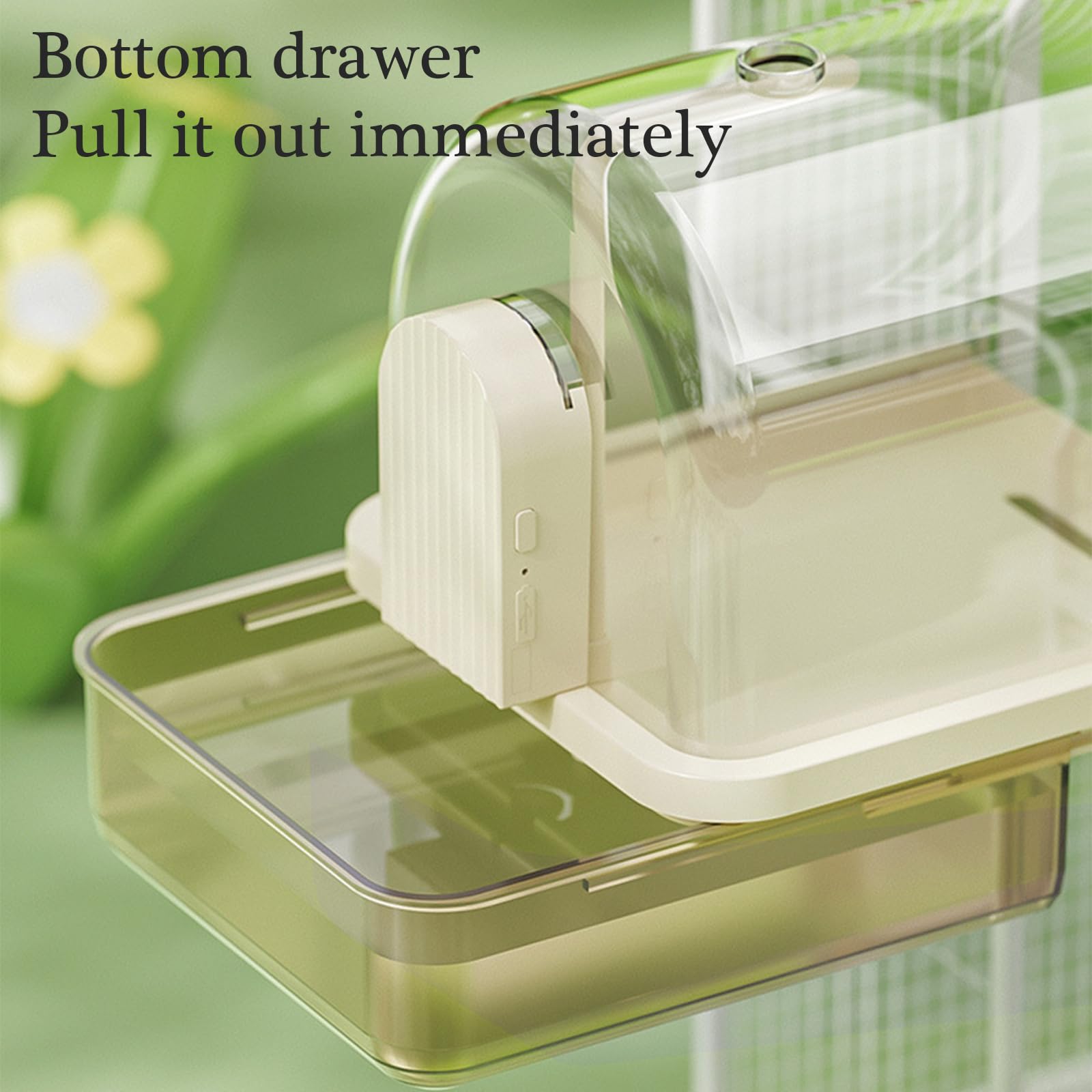 Bañera grande transparente para pájaros, bañeras desmontables para uso en jaulas, baño higiénico para mascotas