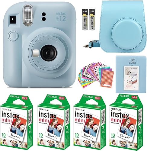 Miniatura 5 de Fujifilm Instax Mini 12 Cámara instantánea con película instantánea Fujifilm Mini (40 hojas) con accesorios, incluyendo funda de transporte con