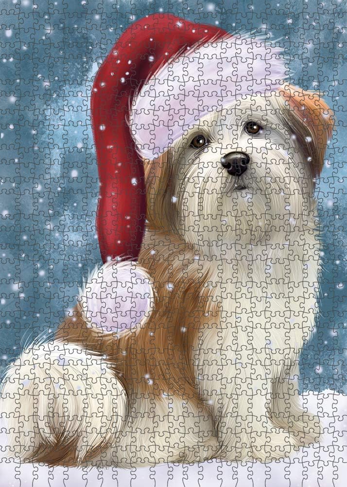 Let it Snow Maltitzu Dog Jigsaw Puzzle for Adults - Animal Printed Interlocking Puzzle Game Artwork - Gift for Dog Lover's -1000 Pcs 29.5"x19.7", PZLE62314