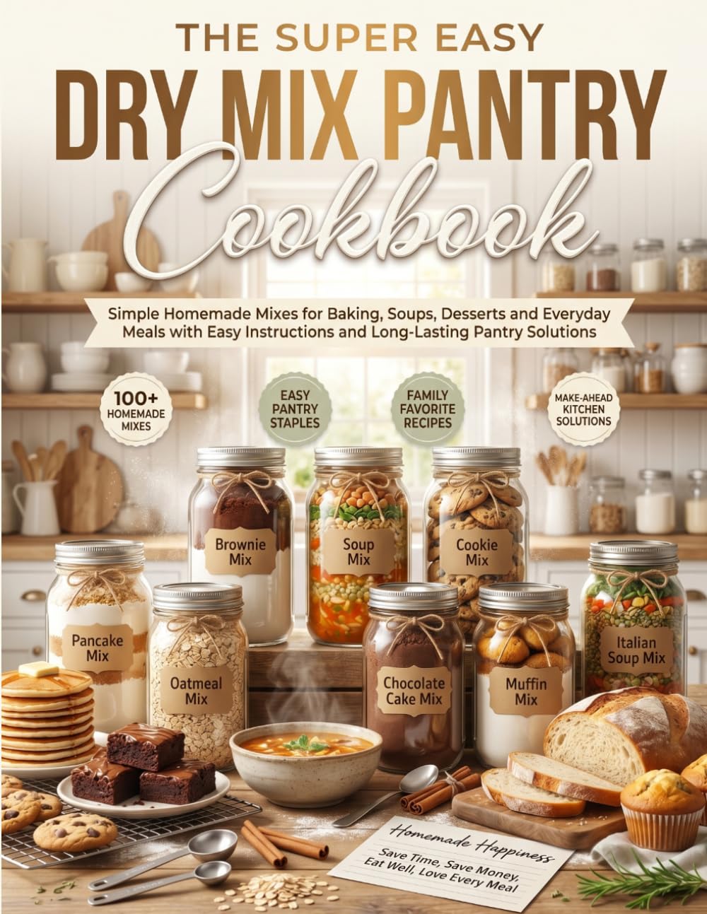 The Super Easy Dry Mix Pantry Cookbook: Simple Homemade Mixes for Baking, Soups, Desserts, and Everyday Meals with Easy Instructions and Long-Lasting Pantry Solutions