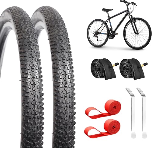 Mountainbike-Reifen-Set, 24 x 1,95 Zoll, faltbar, Ersatzreifen mit Schläuchen un
