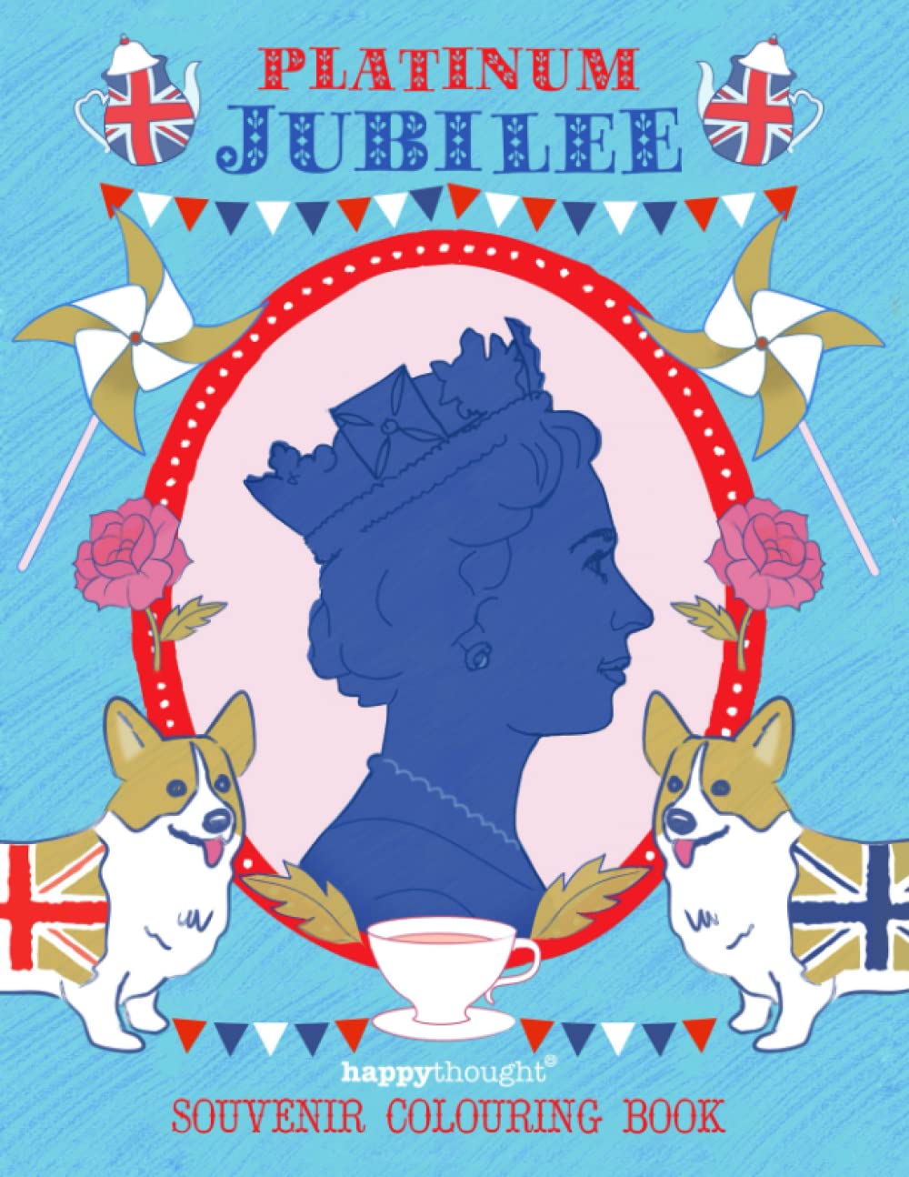 Platinum Jubilee Souvenir Colouring Book: Happythought (Happythought learning workbooks)