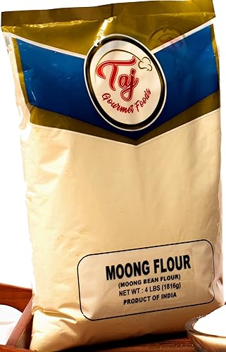 TAJ - Harina de mung indio, harina de moong, harina de moong moong, (4 libras)