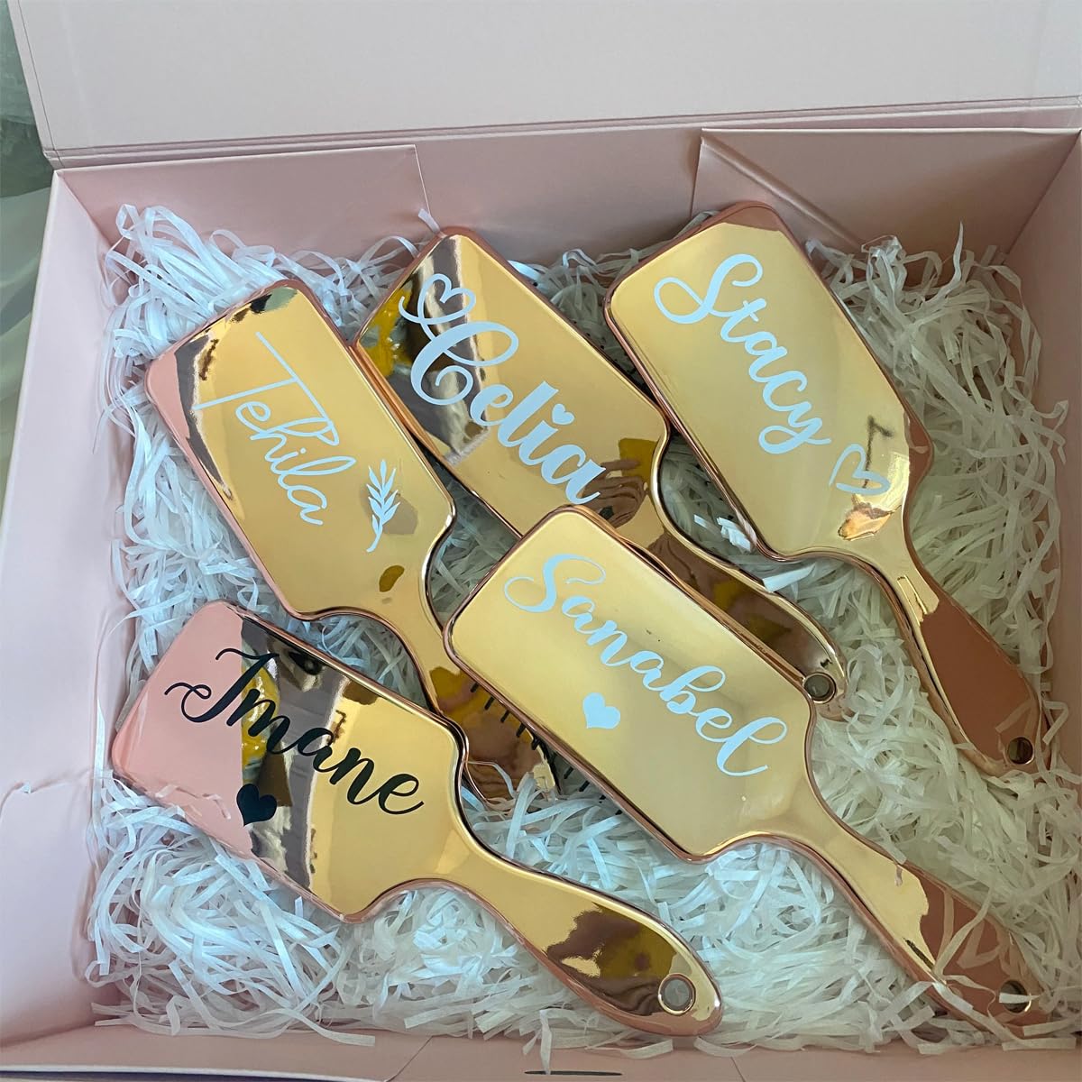 Peine personalizado | Cepillo para el pelo para mujer | Cepillo para mujer | Peine personalizado | Regalo para dama de honor | Regalo para ella | Regalo (20 piezas)