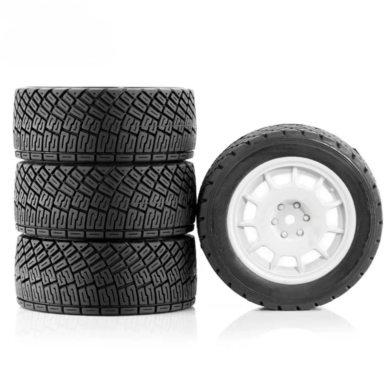 RC Repuestos para 1/10 Neumáticos Carreras 4 Unidades 78X30 Mm 12 Modelos RC Coches para Rally Piezas Mejora Modificación Reparación