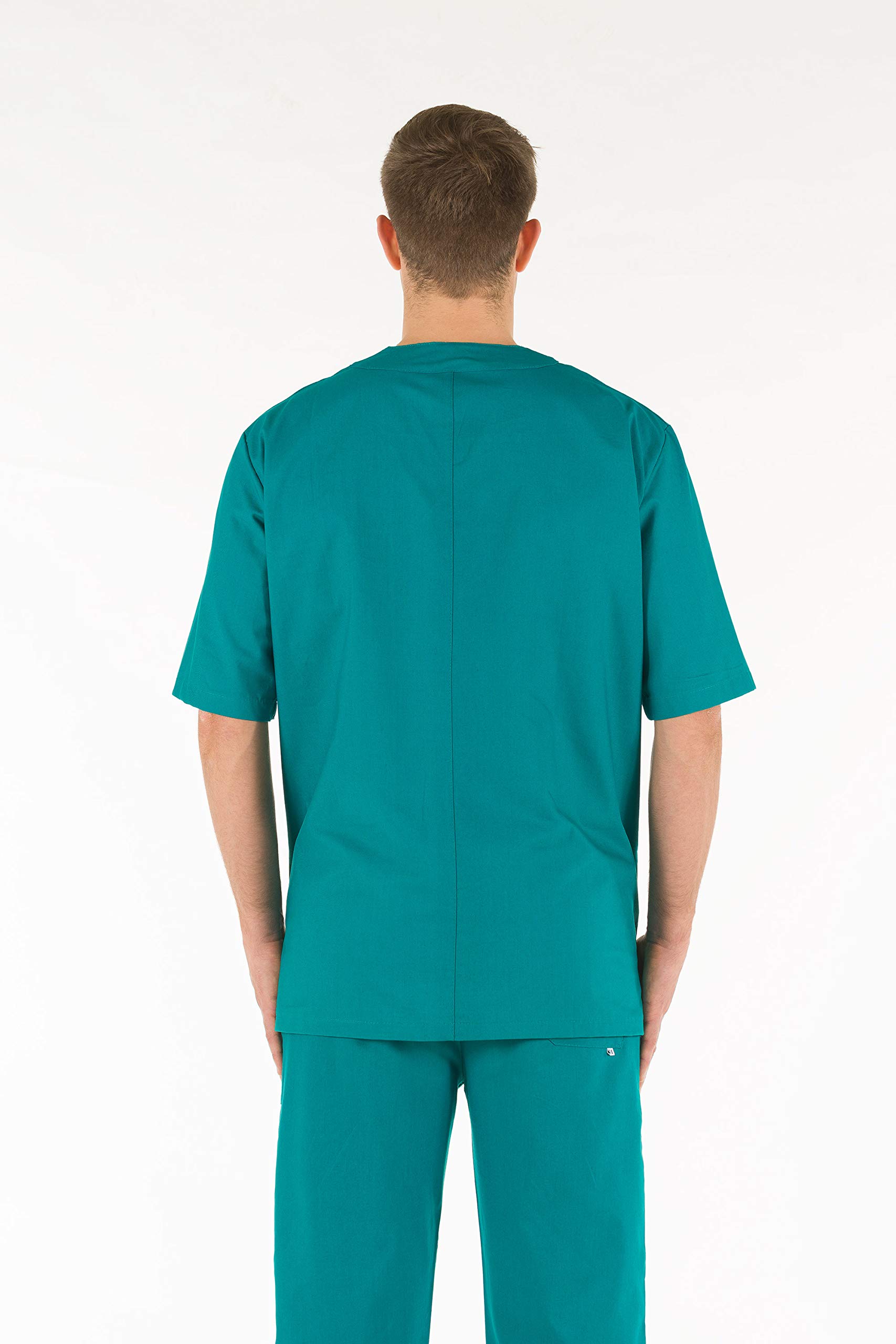 Gima - Casacca 100% Cotone Ottima Qualità, Unisex, Scollo a V, Mezza Manica a Giro, Linea Professionale, per Medici, Veterinari, Infermieri e Personale Sanitario, Verde, S