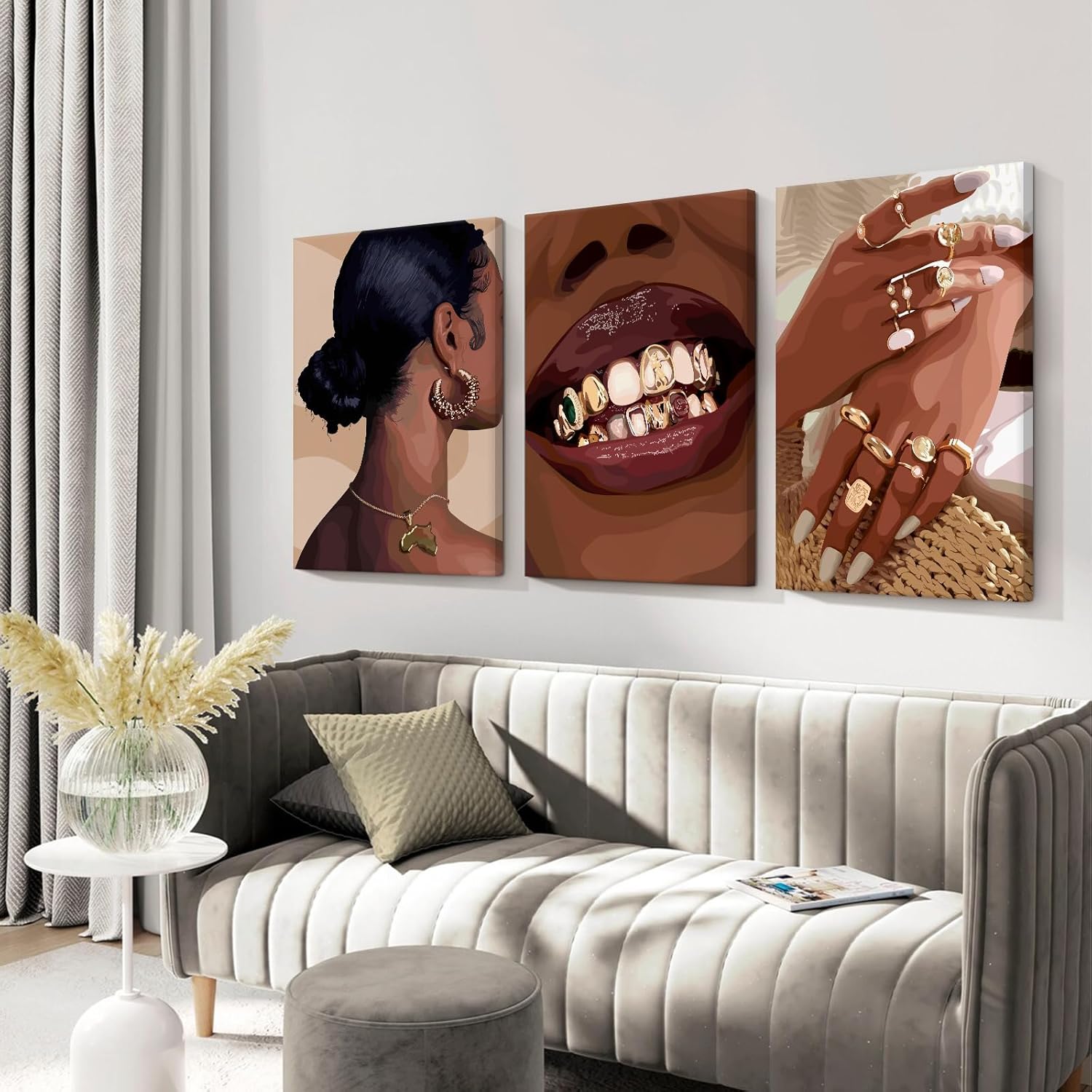 Black Woman Wall Art Decor Black Girl Canvas Wall Art African American Pictures Posters Black Female Wall Art Painting Women Feminine Boho Artwork for Home Bedroom 24x36 Inch Framed Set of 3 Black Woman Wall Art Decor Black Girl Canvas Wall Art African American Pictures Posters Black Female Wall Art Painting Women Feminine Boho Artwork for Home Bedroom 24x36 Inch Framed Set of 3