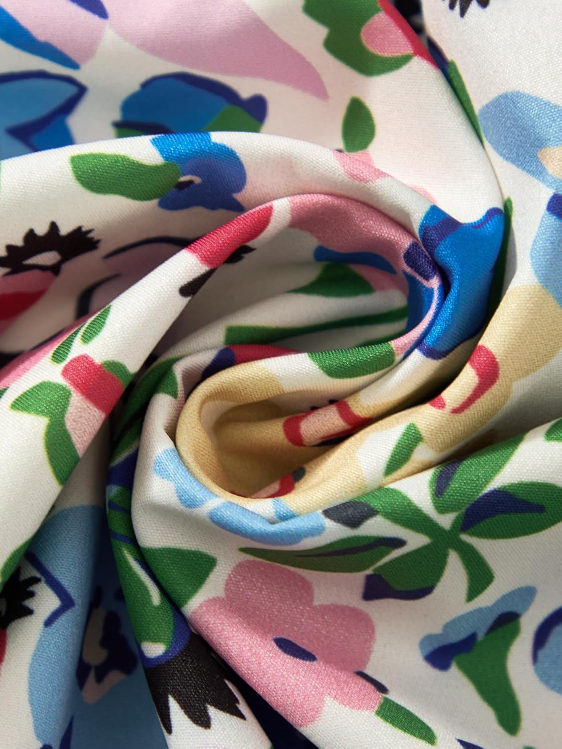 Women's Boho Floral Tiered Ruffle Maxi Skirt High Waisted Flowy Beach Vacation Skirts with Pockets - Image 5