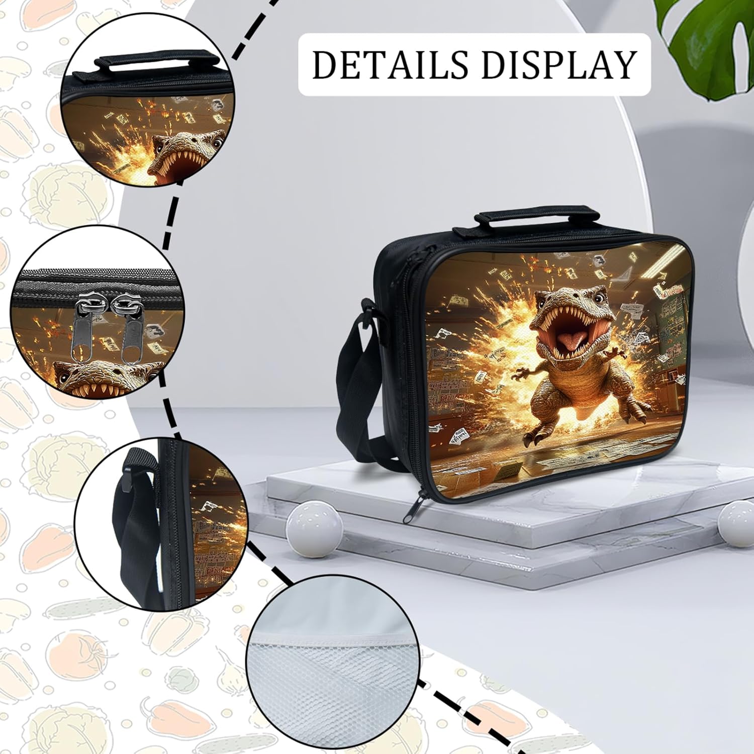 Dinosaur Backpack for Kids Girls Boys School Bag Cute Backpacks With Lunch Pack Pencil Case 3pcs Children Bookbag Set