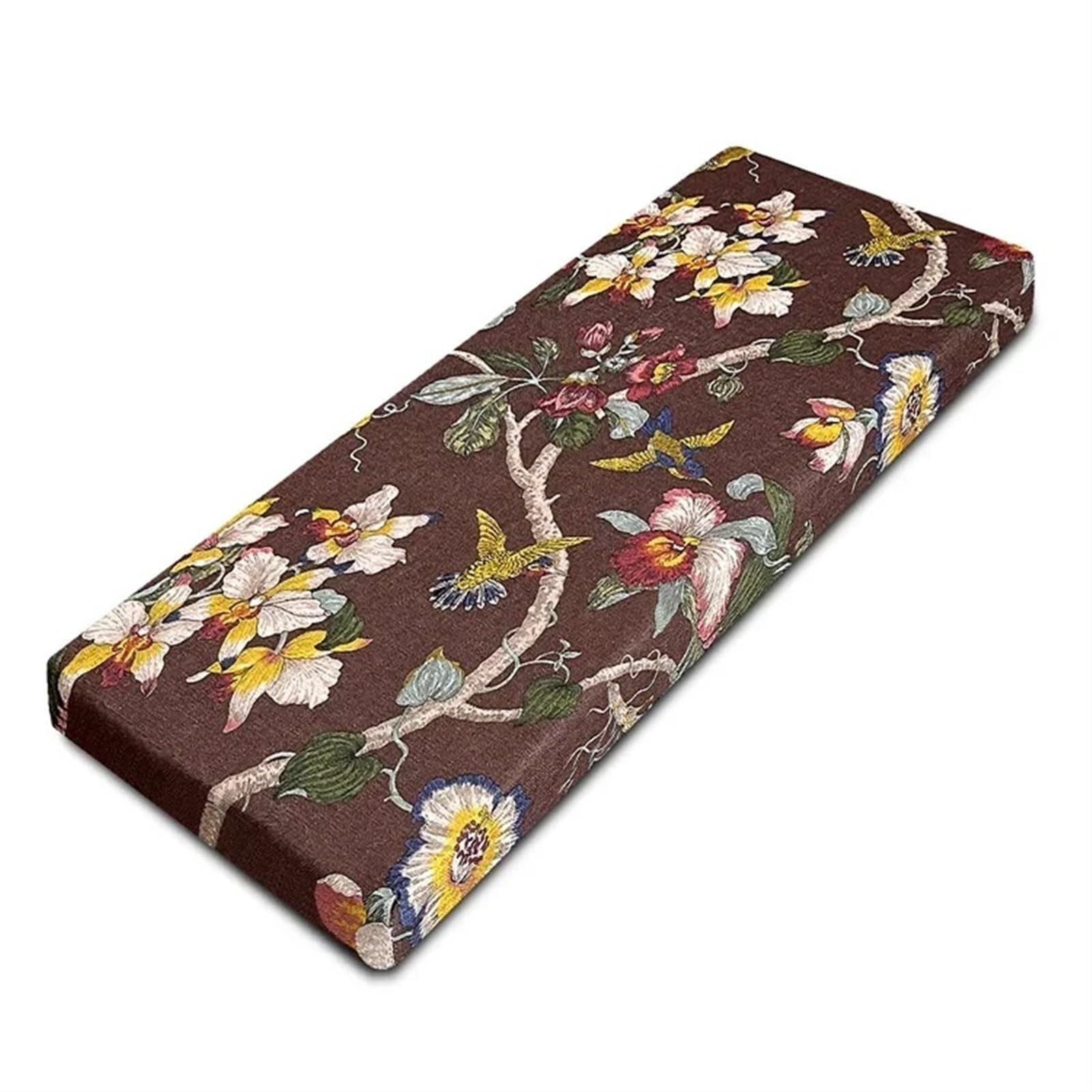 Coussin de banc de jardin marron 110x40 cm galette pour tabouret de restaurant 3 cm