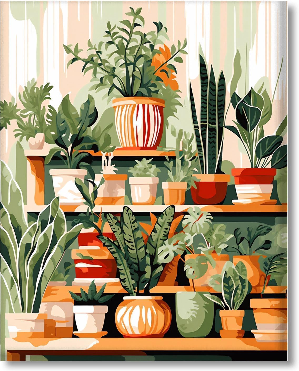 Gutluz Paint by Numbers Adults Flowers, Painting by Numbers Children Flower, Paint by Numbers Adults Flower, Craft Set, Adult Canvas Brush, Painting by Numbers Adults, Small Pictures (CD171)