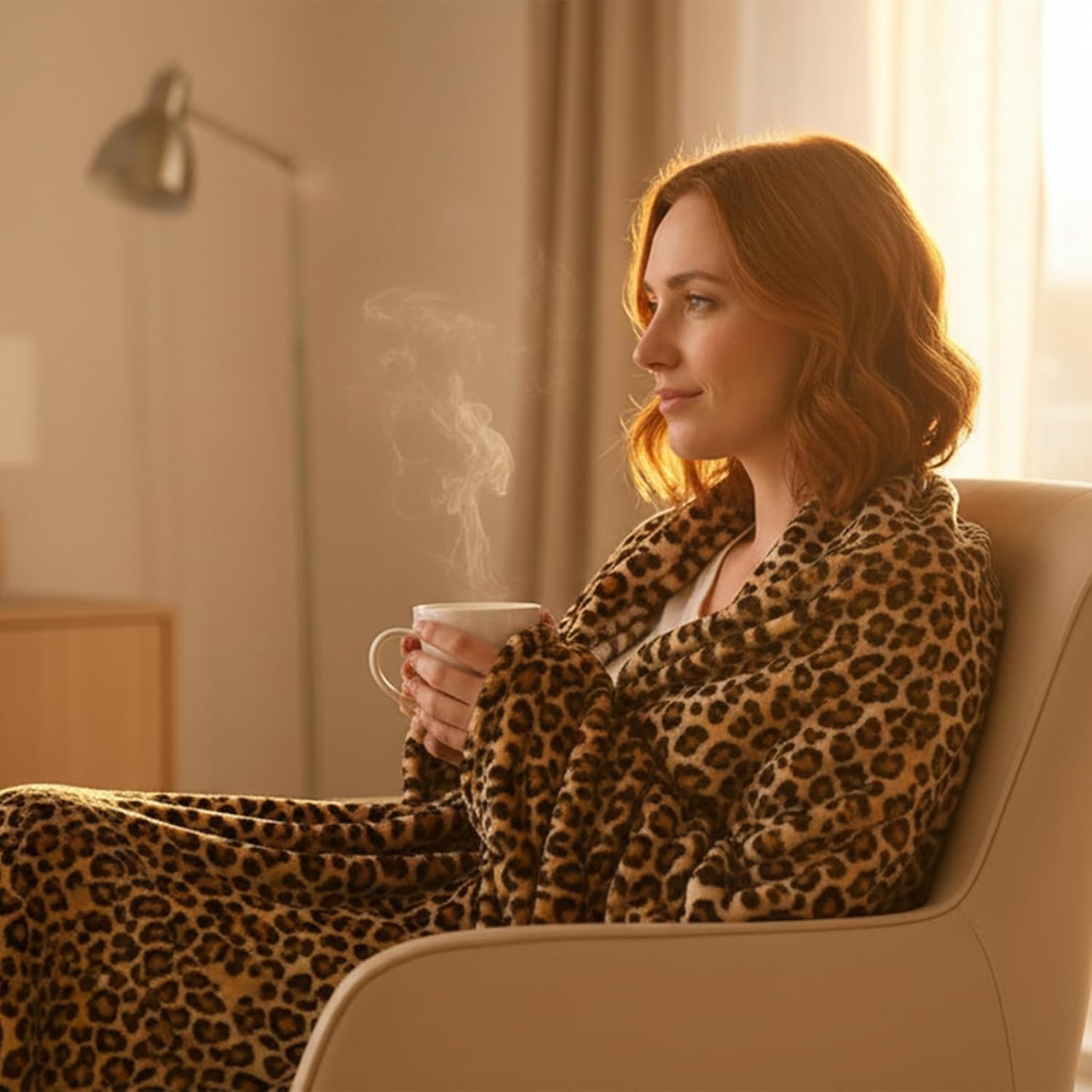 MACEVIA Flannel Fleece Throw Blanket for Couch, Leopard Print Blanket for Adult, Lightweight Cozy Soft Cheetah Blanket for Bed Sofa 260GSM, Suitable for All Seasons (Brown Leopard,50x60inches) - Image 8