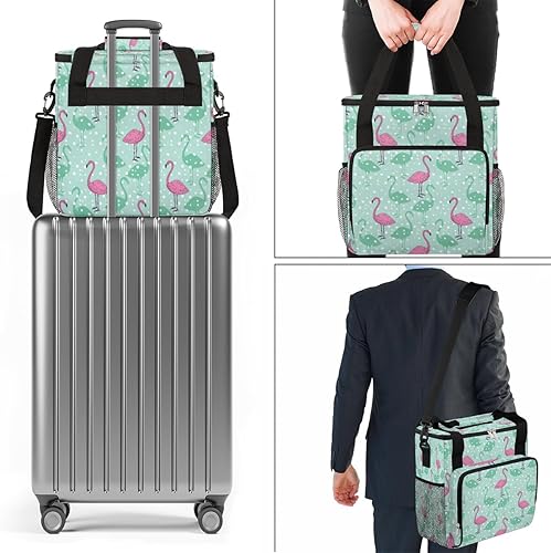 Miniatura 7 de Bolsa de transporte para cafetera de flamenco con estampado de pájaros, para Keurig K-Mini o K-Mini Plus K-Cup Pods, portátil, bolsa de viaje