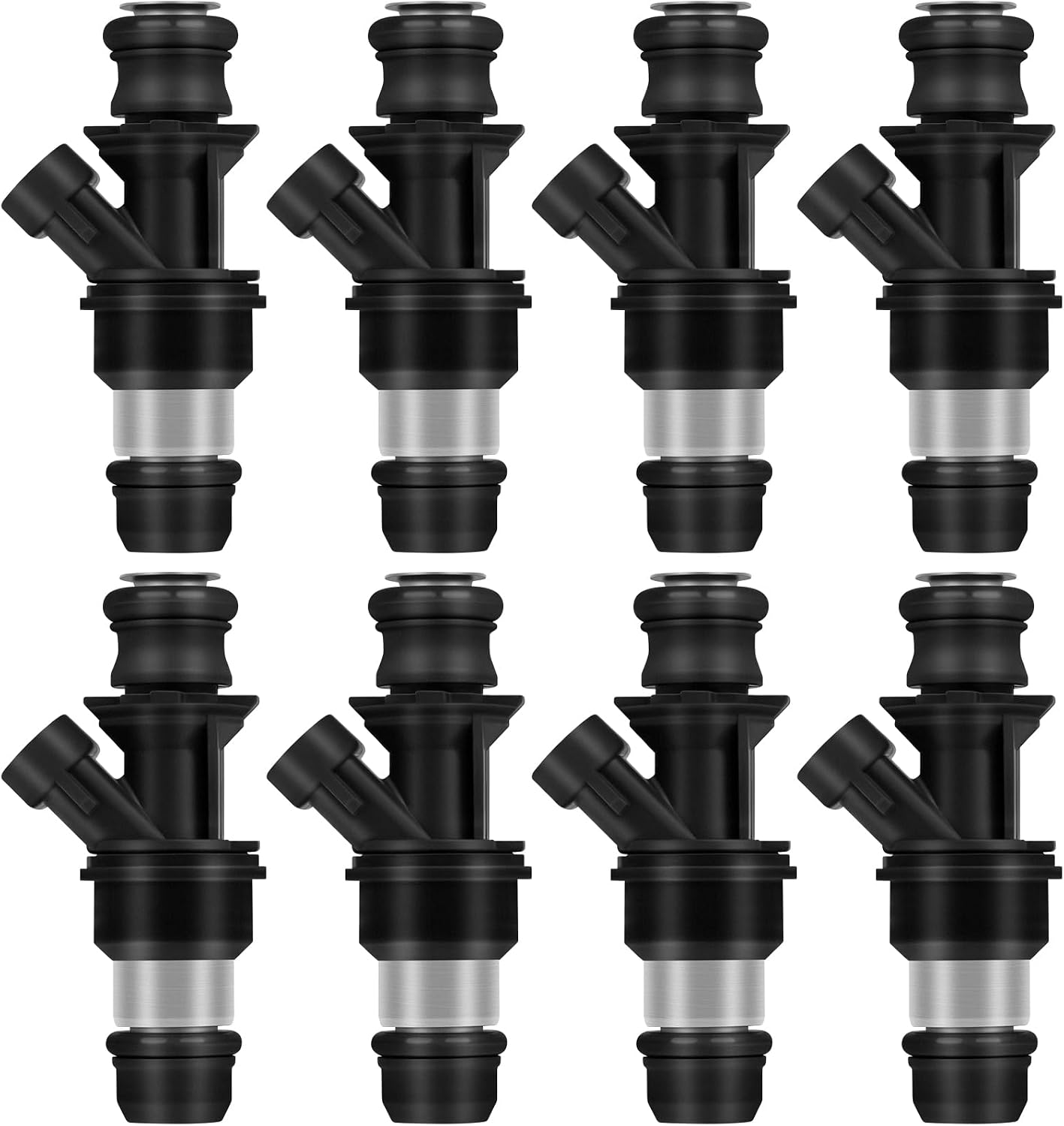 SCITOO 832-11180 8Pcs 4 Holes Fuel Injectors fit for Chevy for Silverado 1500 4.3L 1999 2000, for Chevy for Silverado 1500 4.8L 1999 2000, for GMC for Sierra 1500 4.3L 1999 2000