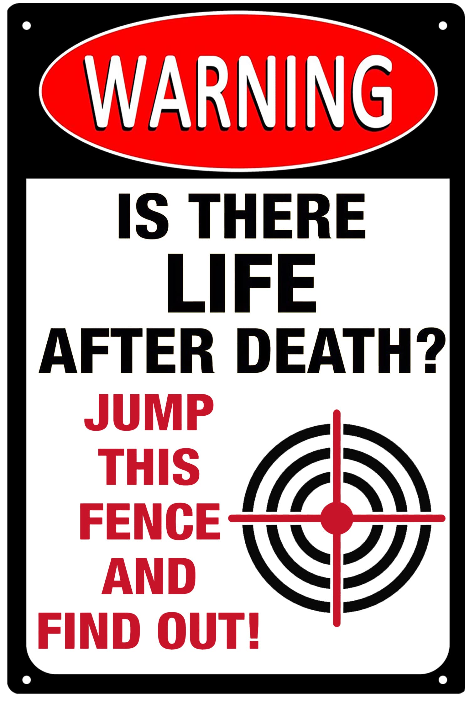 Yivxa Tin-34 Creative Warning No Trespassing Sign Funny Shot Sign Beware Of Metal Signes 8X12inch