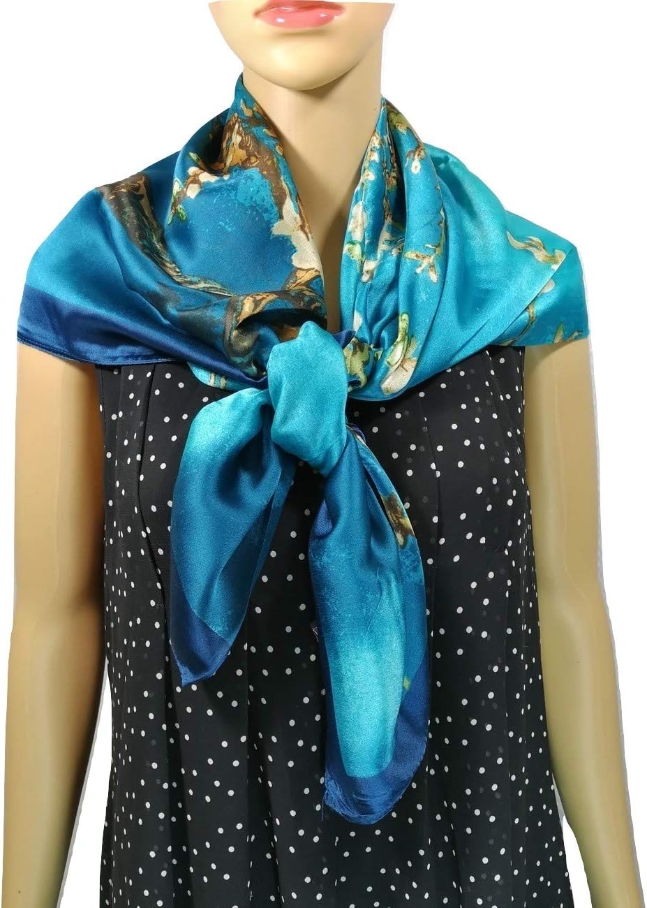 Shanlin Silk Feel Long Floral Satin Scarves for Women in Gift Box - Image 3