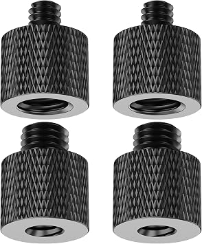 3/8 to 1/4 Camera Screw Adapter Thread 4 Pcs 1/4 Female to 3/8 Male and 3/8 Female to 1/4 Male Camera Tripod Adapter for Camera Monitor Tripod Mic Mount Microphone Stand