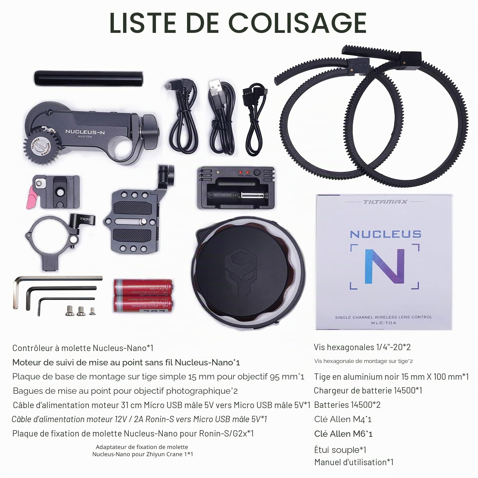 TILTA WLC-T04 Nucleus-Nano Nucleus N Wireless Lens Control System Follow Focus Compatible Crane 1 2 Plus Ronin S TILTA Camera Cage DSLR sans Fil Objectif Suivre Focus