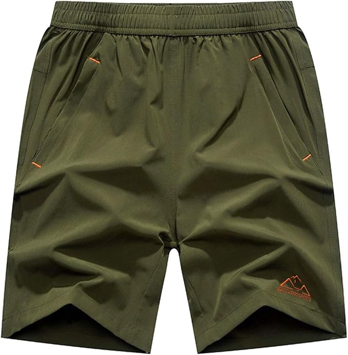 Rdruko Men's Quick Dry Hiking Shorts Lightweight Running Gym Outdoor