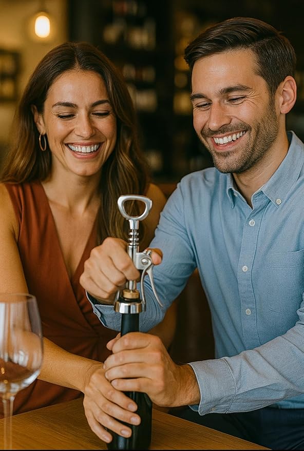 Sacacorchos y Destapador de Botellas, Acero Inoxidable, Plateado, Pack de 2 miniatura 4