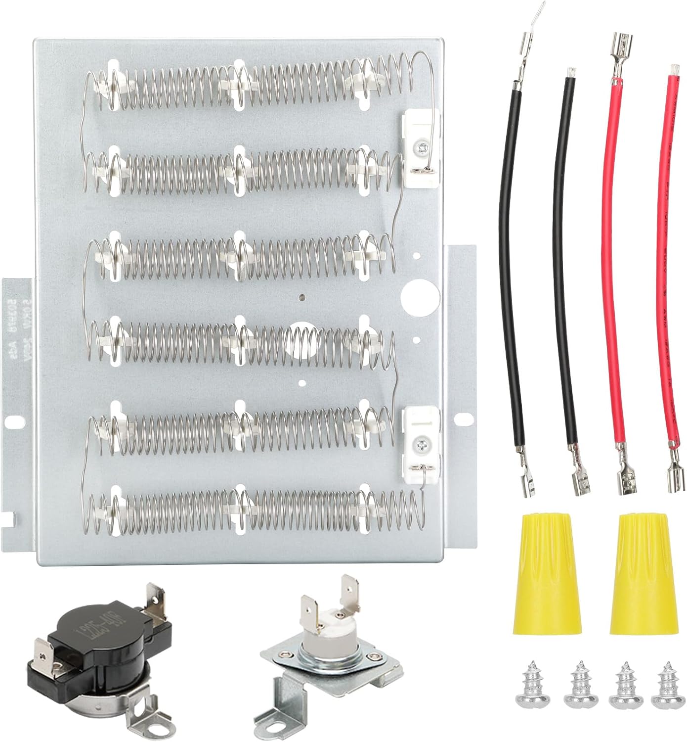 964P3 61927 for Speed Queen Dryer Element, Replaces 964P3 61927 61195 D510329P, Fits Models ADE3SRGS173TW01 ADE3LRGS171TW01 ADE30RGS171TW01 ADE3SRGS175TW01, Dryer Heating Element Include Thermal Fuse