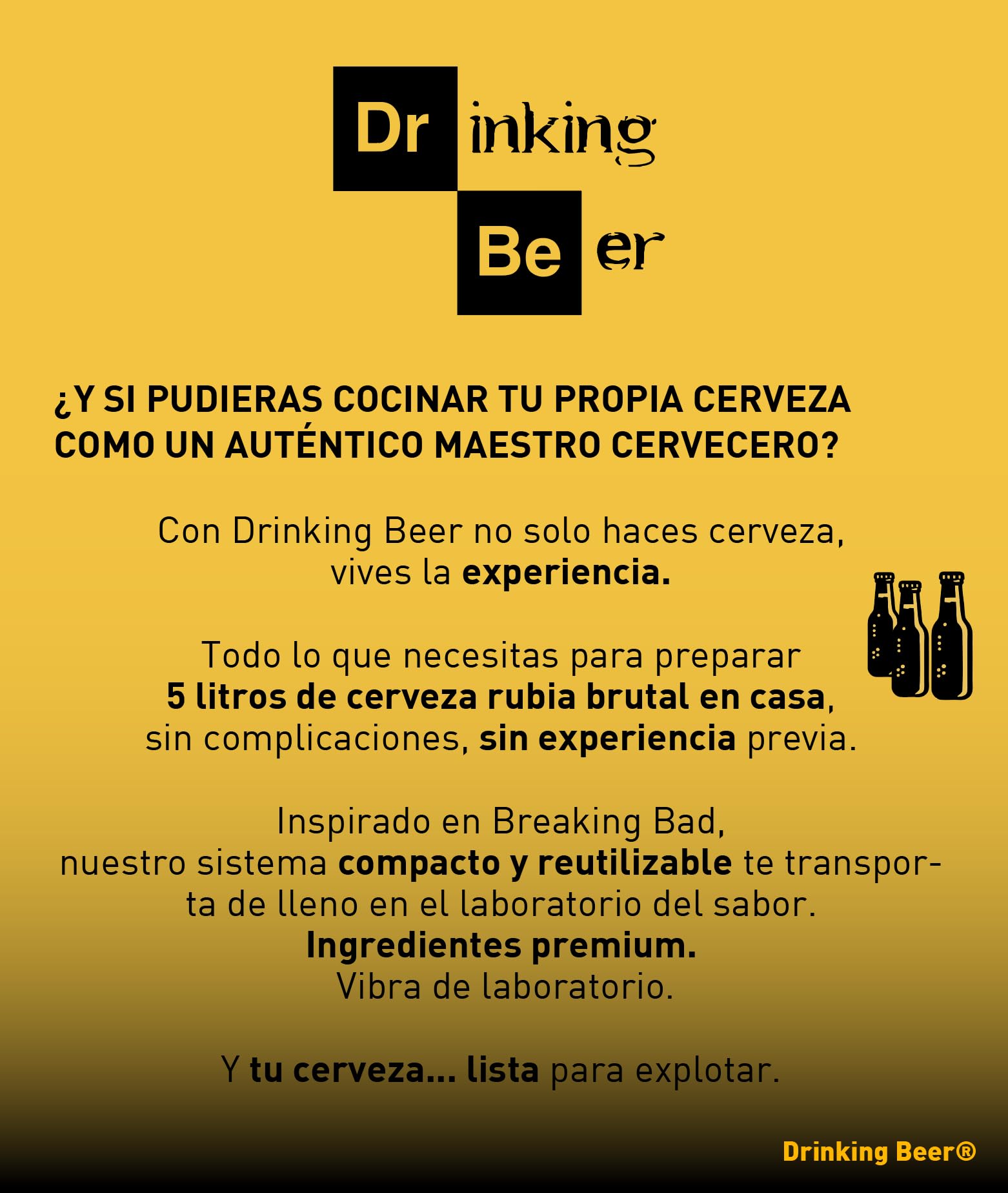 Kit de Cerveza Artesanal para Hacer en Casa – Experiencia de Elaboración de Cerveza – Barril de 5 Litros – Idea de Regalo para Amantes de la Cerveza (Experiencia Completa – Elaboración paso a paso)