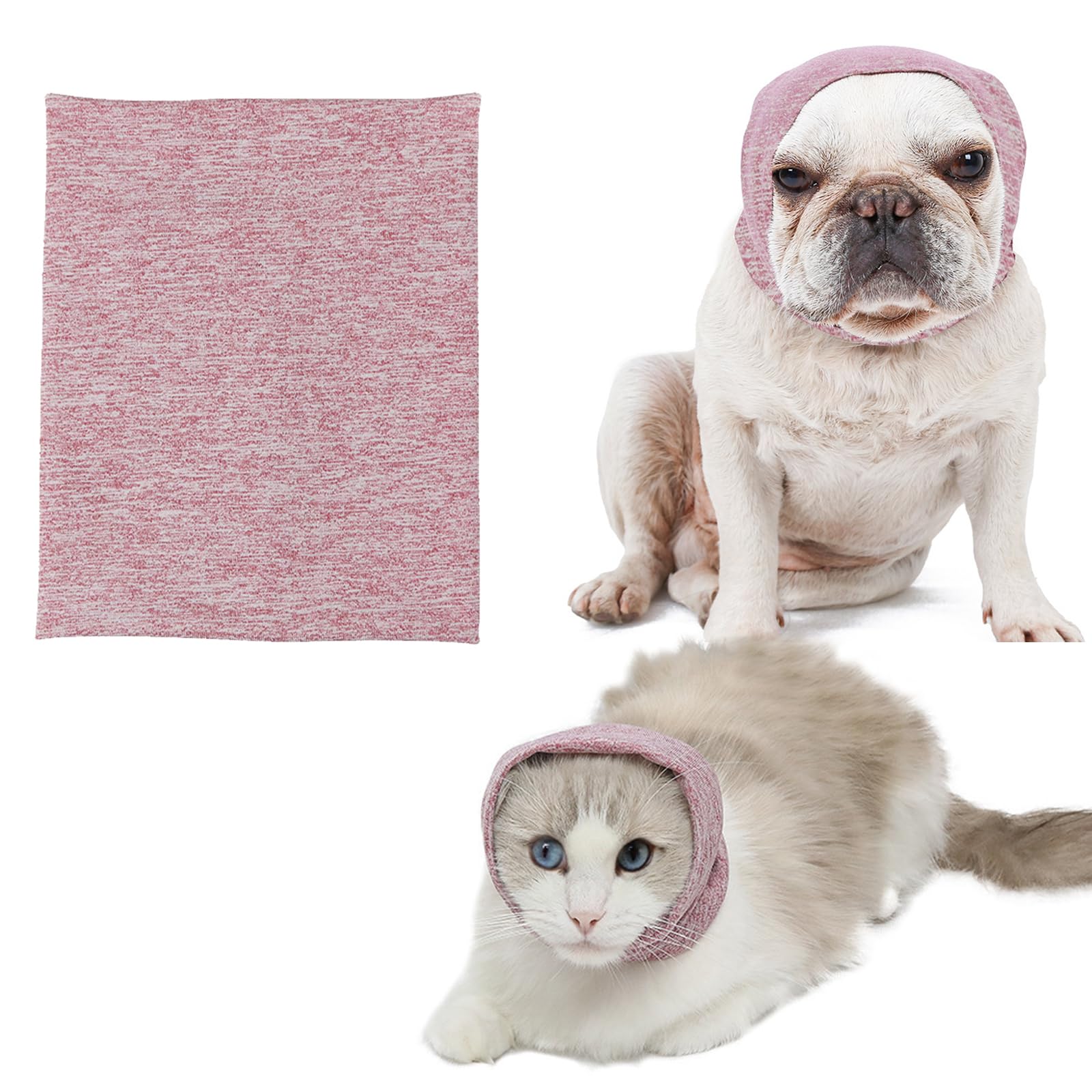 HTTDSLF Dog Snood, Dog Ear Muffs, Dog Ear Protectors, Dog Earmuff, Dog Neck and Ear Warmer Hood, Calming Pet Snood, Pet Cat Hoodie, for Wearing in Bathing Grooming Waterproof Reducing Noise Helps Calm