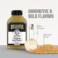 Vista 2 de Beaver Mostaza Dijon Tradicionalmente caliente, botella exprimible de 12.5 onzas