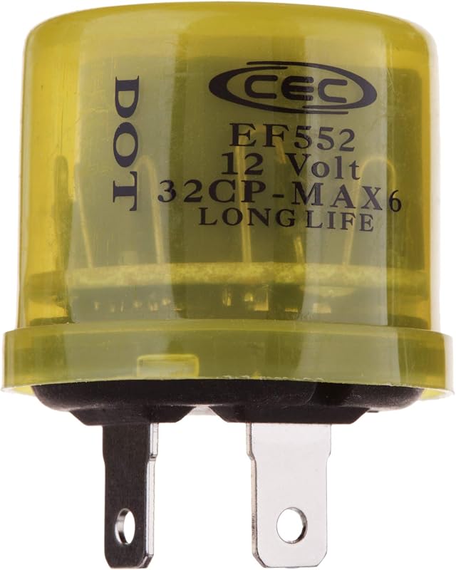 Relé eletrônico do pisca CEC EF552 12 V, 2 pinos, para lâmpadas incandescentes – 1 unidade