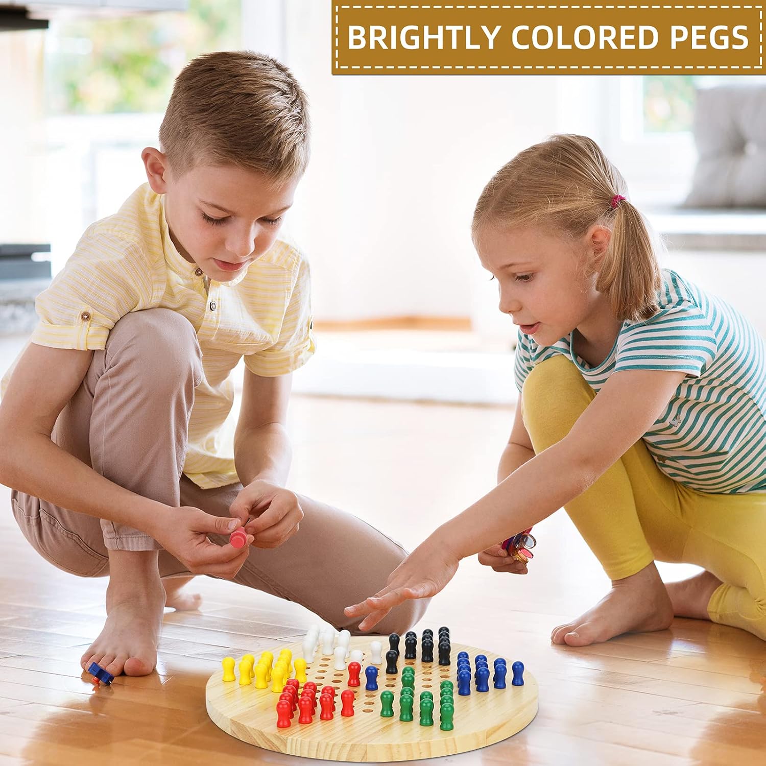 بازی فکری (بردگیم) Wooden Chinese Checkers Board Game