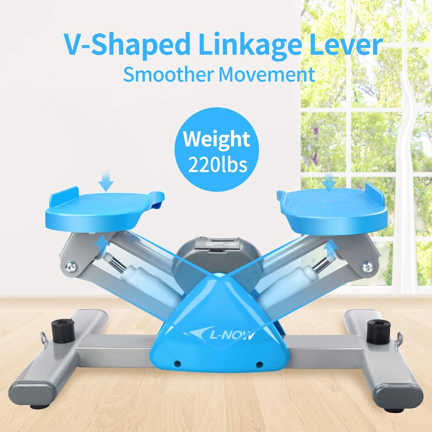 L NOW Mini Stair Stepper for Exercise Equipment Stair Stepper Machine with Resistance Bands and LCD Monitor,Mini Stepper for Indoor Workout : Sports & Outdoors