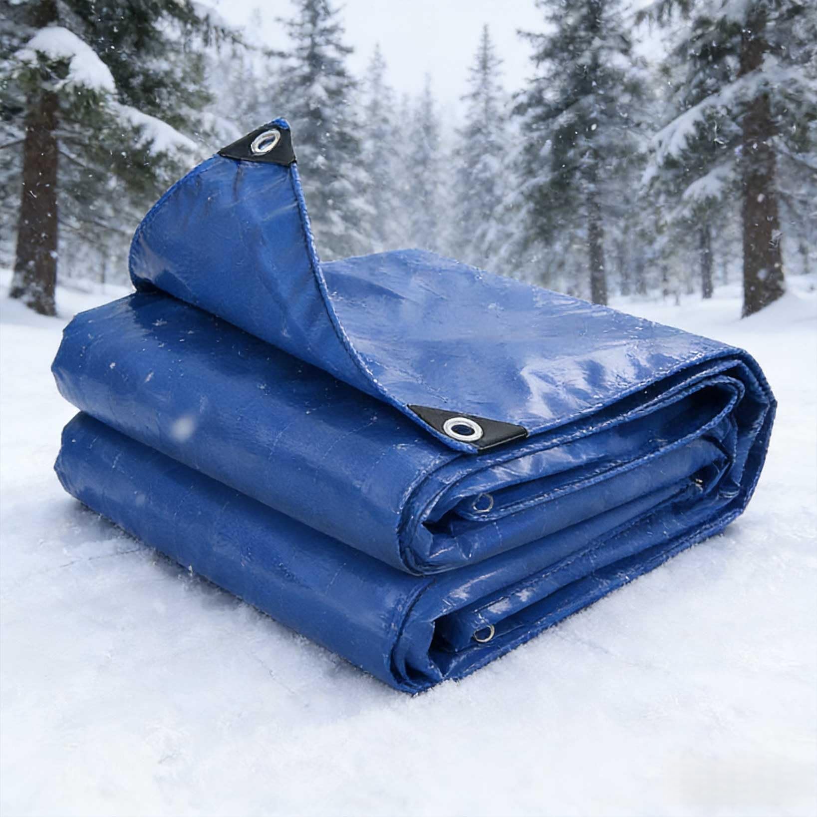 Lona impermeable exterior de polietileno 1.1x1.8 m gris y azul