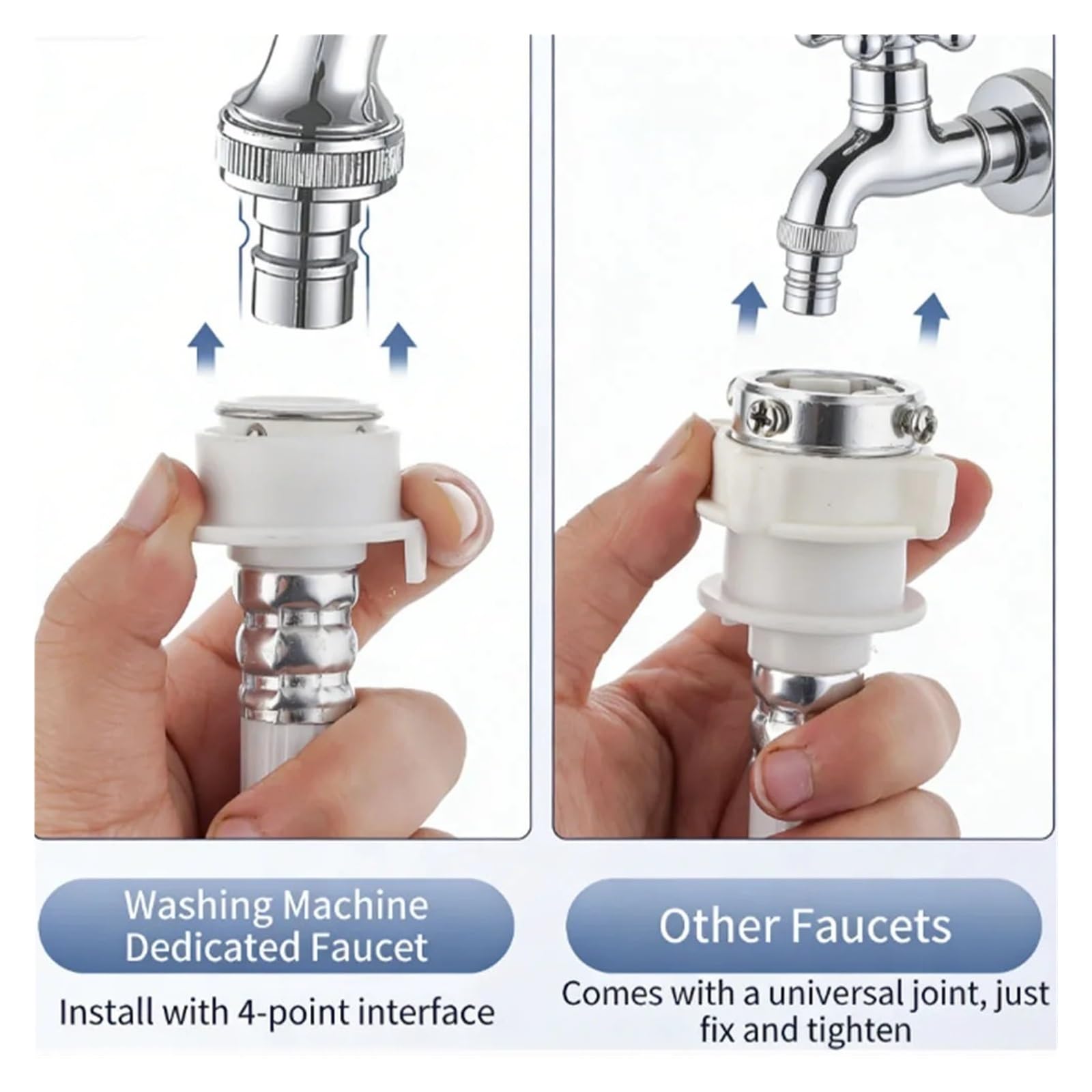 Longitud: 150/200 Cm, Manguera De Entrada De Lavadora A Prueba De Explosiones, Conector G1/2-G3/4 De Pulgada, Tubo De Entrada De Agua Universal For Baño(2m)