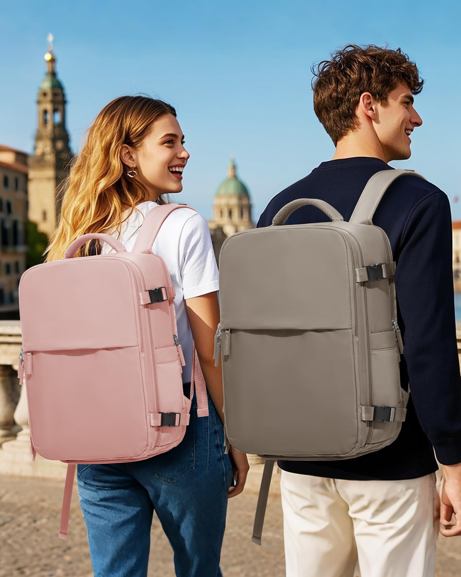 SZLX Zaino Ryanair 40x30x20 Sottovuoto con Pompa Zaino da Viaggio 40x30x20 Wizzair Bagaglio a Mano 40x20x25 Ryanair Donna Borse da Cabina per Easyjet 45x36x20 Uomo Zaino Laptop 14 Pollici Valigia