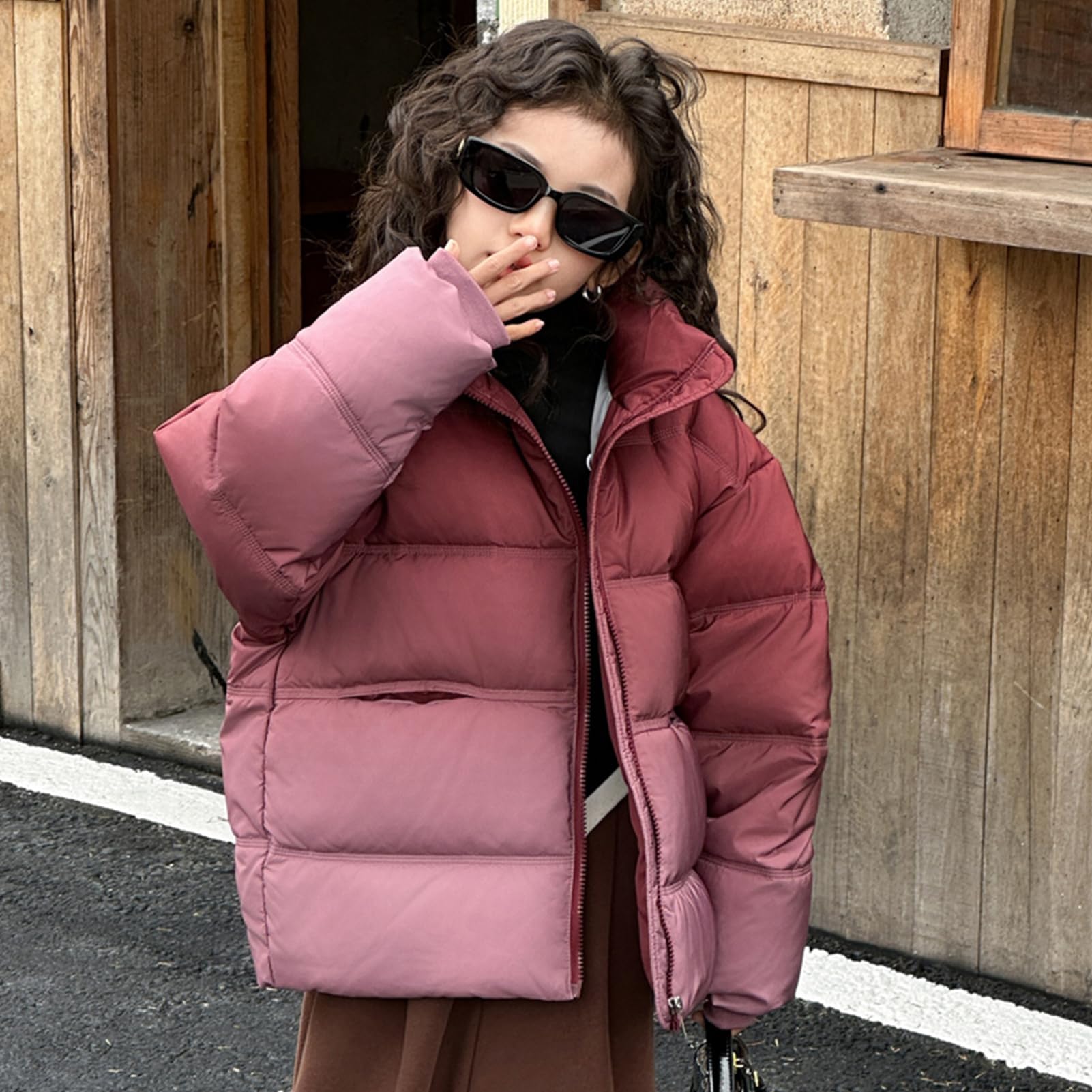 Bambino Piumino Ragazzo A Collo Alto Addensato Giacca Ragazza Antivento Cappotto Caldo Giacca Outdoor Abbigliamento per Inverno