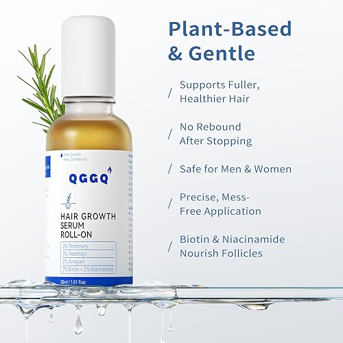 Miniatura 3 de Suero de Crecimiento Capilar Roll-On 30ml  Mezcla Patentada con 3% de Romero, 3% de Redensyl, 2% de AnaGain, Biotina y Niacinamida  Sin Enjuague,