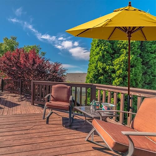 Miniatura 5 de Soporte para sombrilla de patio al aire libre, soporte de paraguas resistente con abrazadera de paraguas giratoria de mano, soporte base para