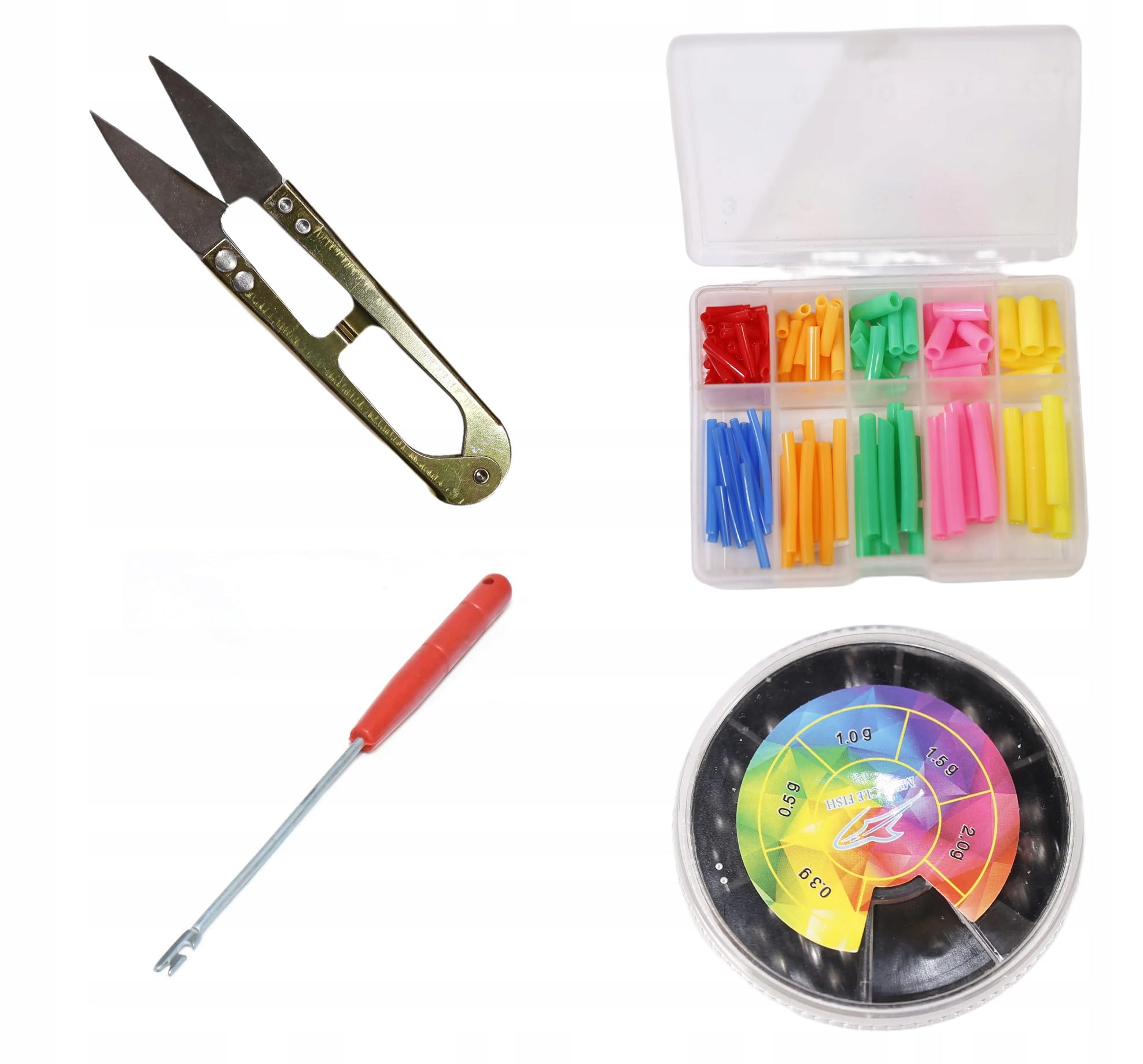 Set da pesca completo: 2 canne da pesca da 2,1 m, 2 ruote, galleggianti, esche – Set da pesca definitivo per principianti ed esperti (modello ZEST-W-13)