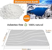 Vista 3 de Tapete de baño de piedra de tierra de diatomeas, tapete de baño de piedra de secado rápido al agua, ultra absorbente, tapete de diatomita, tapete