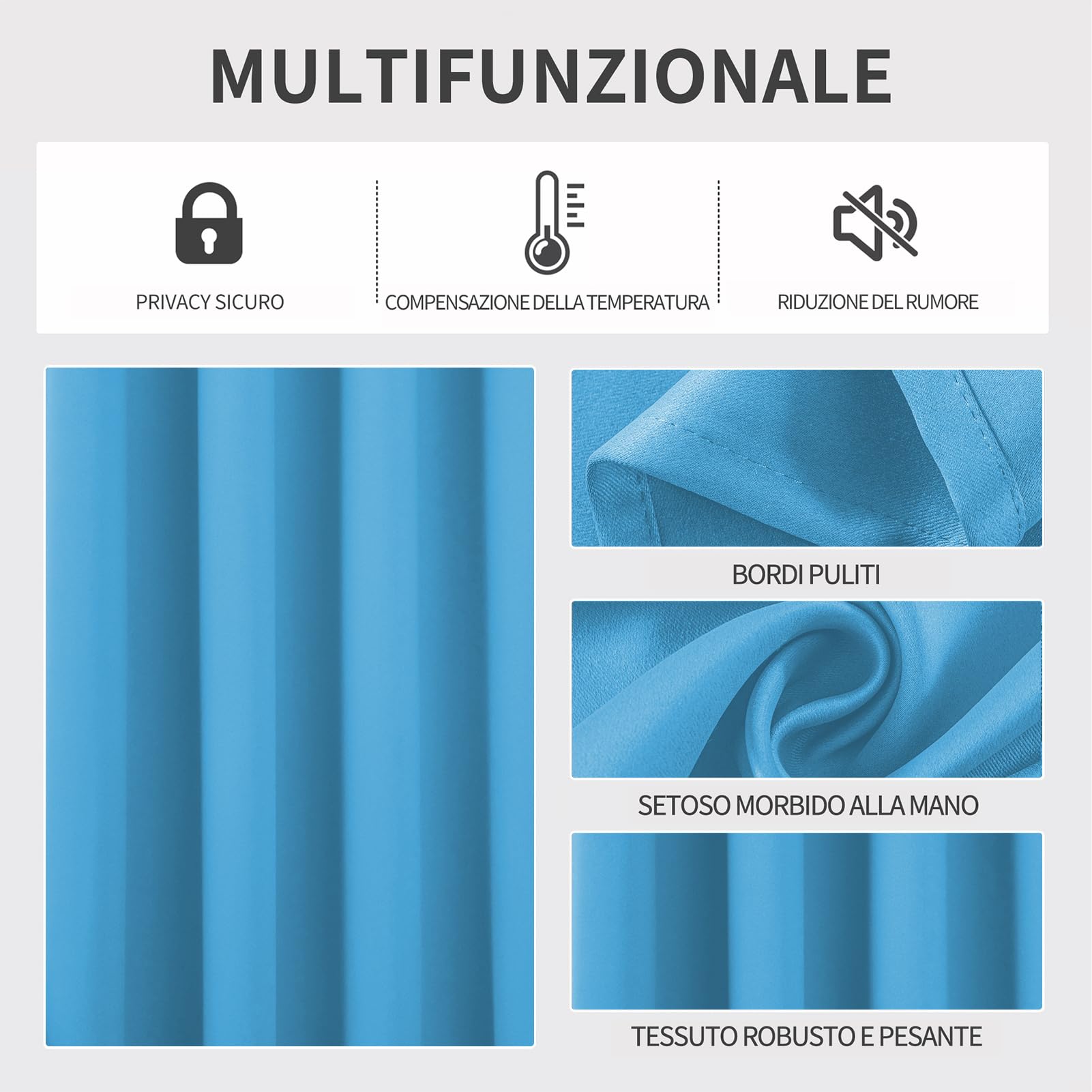 Joydeco Tende Oscuranti per Interni 2 Pezzi, Tende Termiche con Occhielli per Soggiorno Moderne, Cameretta Bambini, Camera da Letto Blackout Curtains