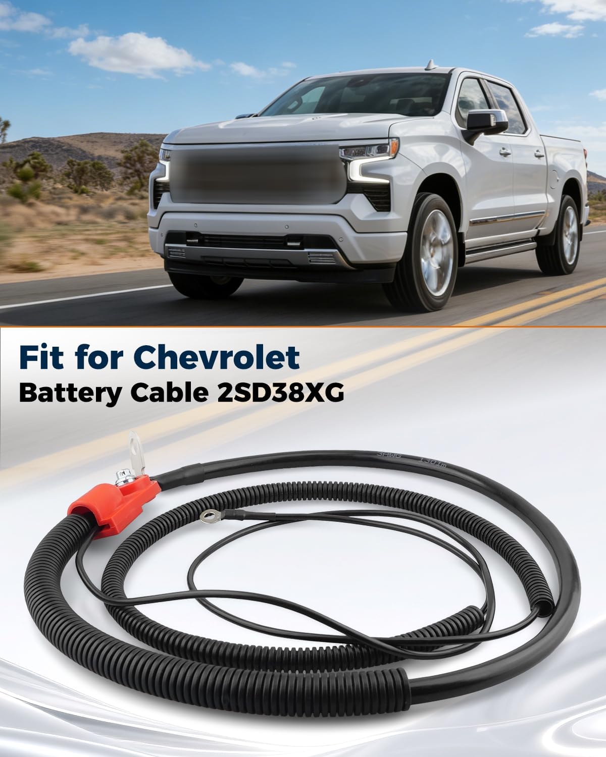 Battery Positive and Negative Cable Fit for Chevrolet Battery Cable 2SD38XG, 19307116