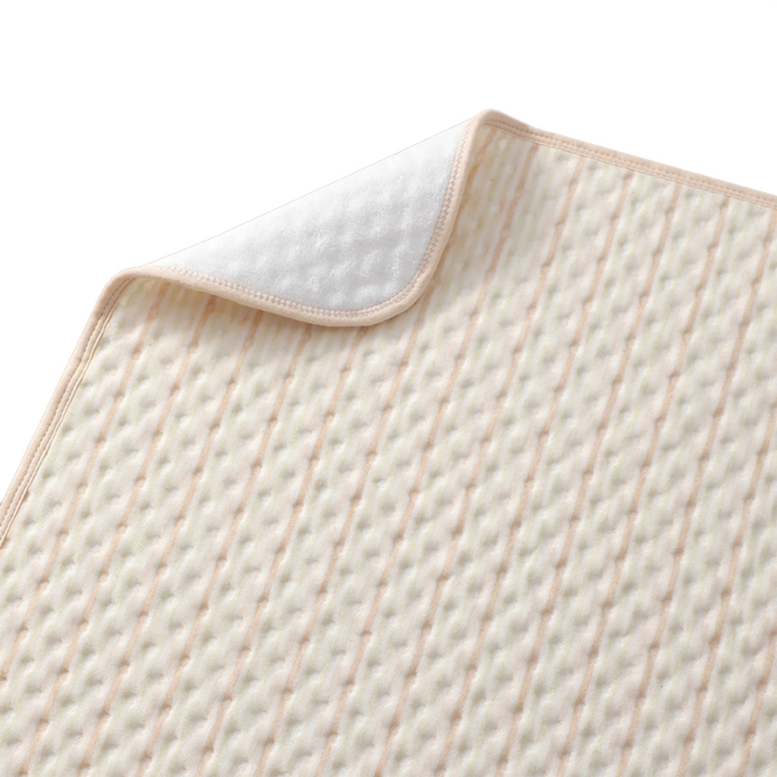 SpireHues Waterproof Bed Pad, 4-Layer Incontinence Pad with 100% Cotton Surface, 80x100cm Washable Mattress Protector for Babies, Toddlers, and Adults, ColoredStripes