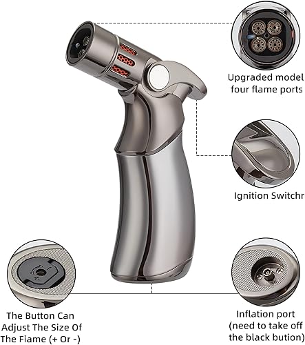 Miniatura 3 de Kit de ahumador de whisky con antorcha, ahumador de bebida bourbon Old Fashioned con virutas de madera de 4 sabores, regalos de cumpleaños y Día