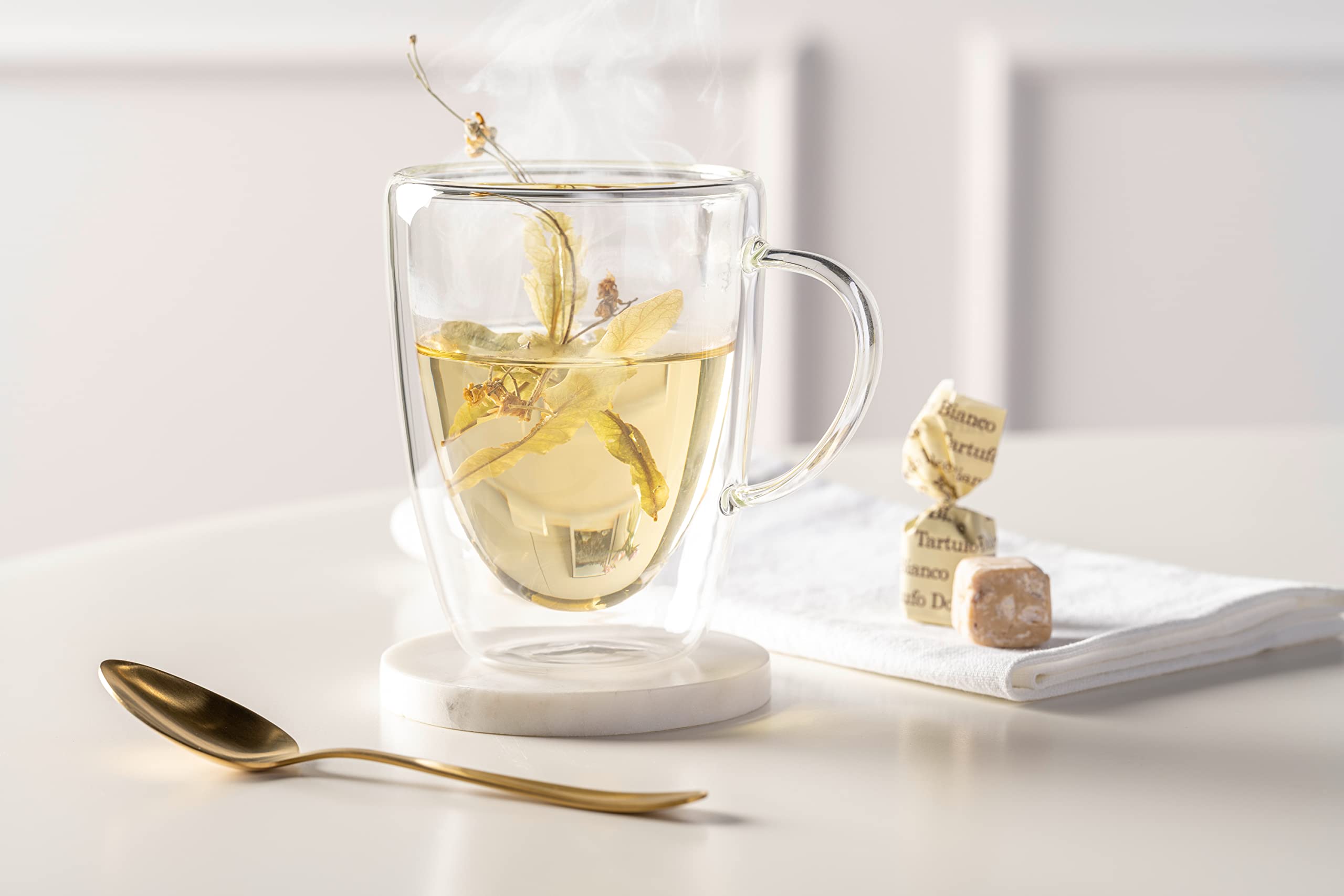 LEONARDO HOME Doppelwandtasse DUO 4er-Set 300 ml, 053062, Glas, 300 milliliters, Transparent