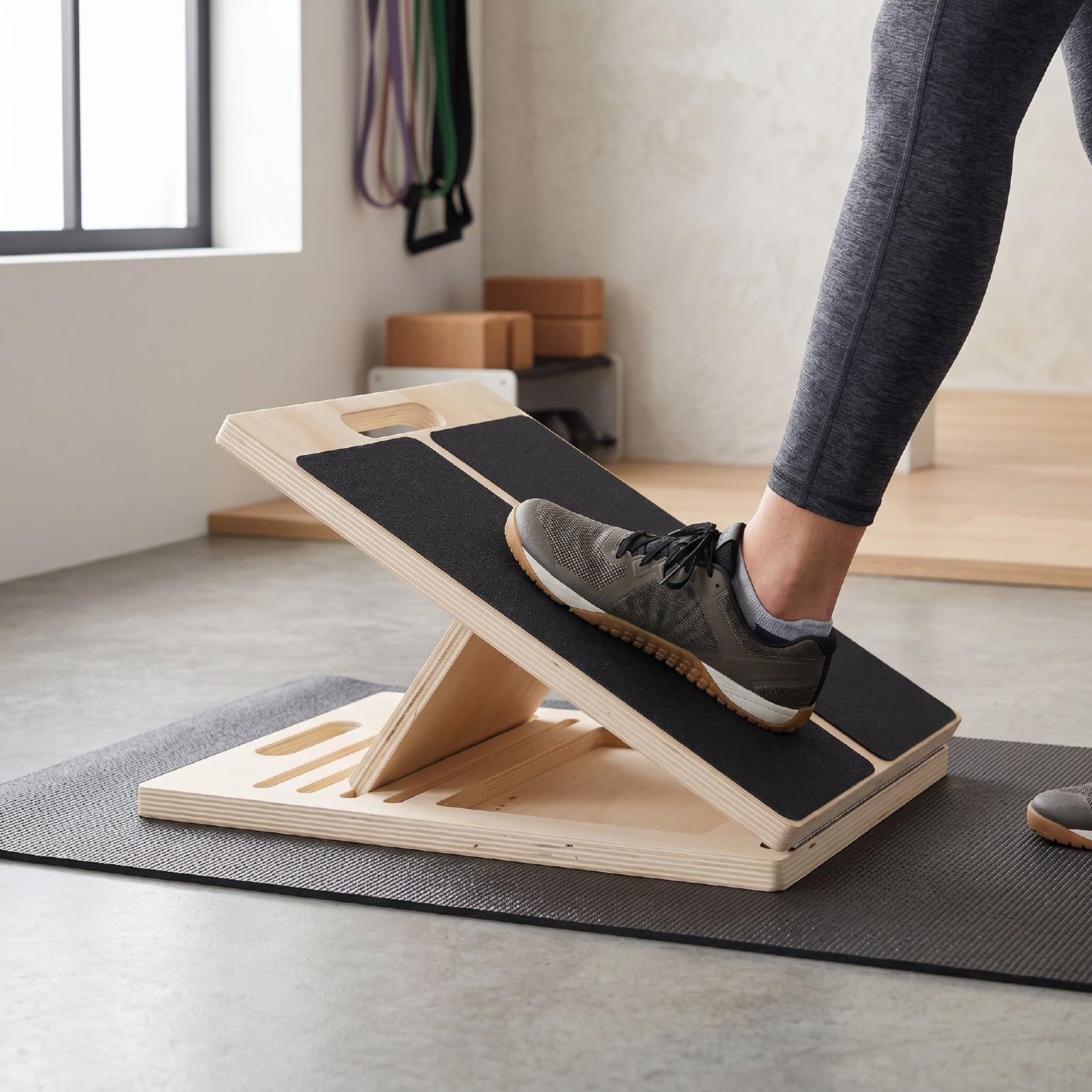 Tavola per Stretching in Legno con Inclinazione Regolabile,