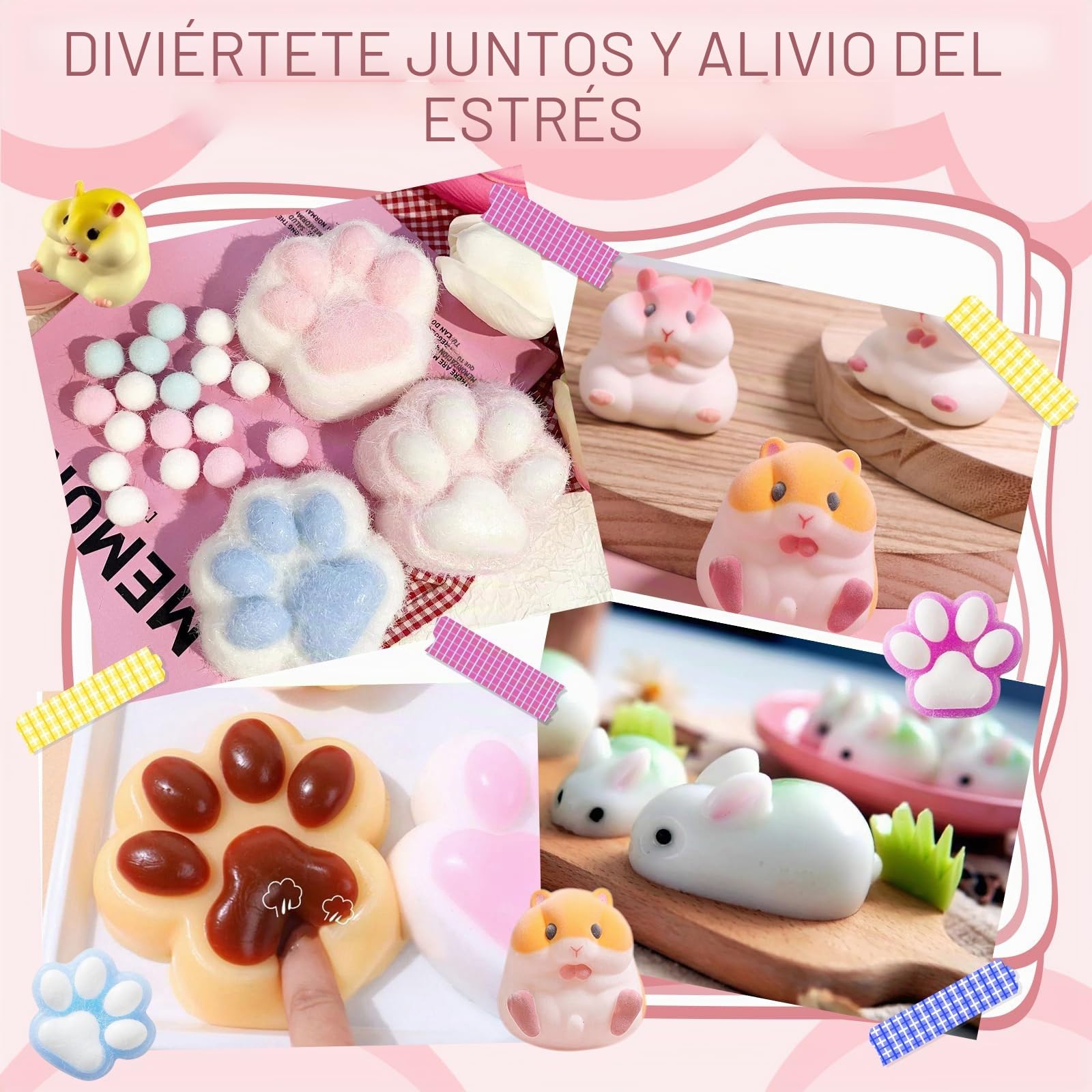 Silicona líquida para Taba Squishy, 500 g, proporción 1: 1, mezcla de goma de silicona supersuave, kit de manualidades para aliviar el estrés, amantes de los gatos y aficionados a hámsters, creativos