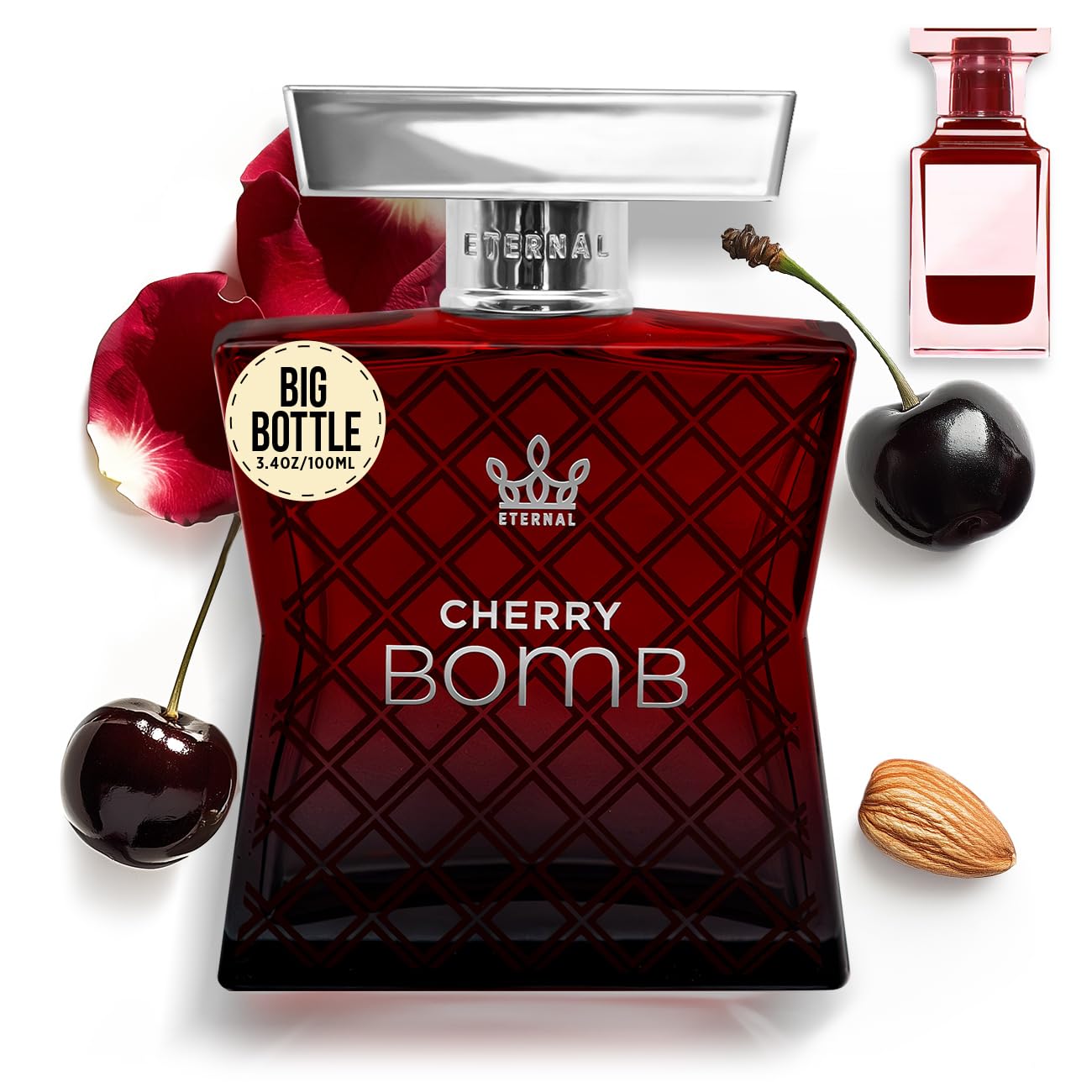 Eternal Cherry Bomb - Inspired by Lost Luxury Cherry Perfume - 3.4 oz (100ml) - Eau de Parfum - Long-lasting - Vegan - Clean Ingredients - Unisex Perfume - 2000 sprays per bottle