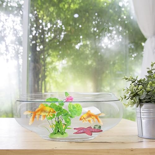 Miniatura 2 de GANAZONO Cuenco de lirio de agua cuenco de cristal para pecera maceta para suculentas contenedor hidropónico de loto cuencos para fuente al aire